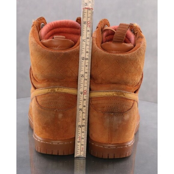Nike Dunk Sky Women's Hidden Wedge Sneakers Boots Size 8.5 Suede Tan 584954-200 - Picture 11 of 12
